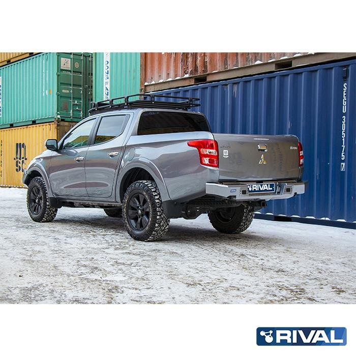 BUMPER DE ALUMINIO TRASERO MARCA RIVAL -  MITSUBISHI L200 2016-2019 -